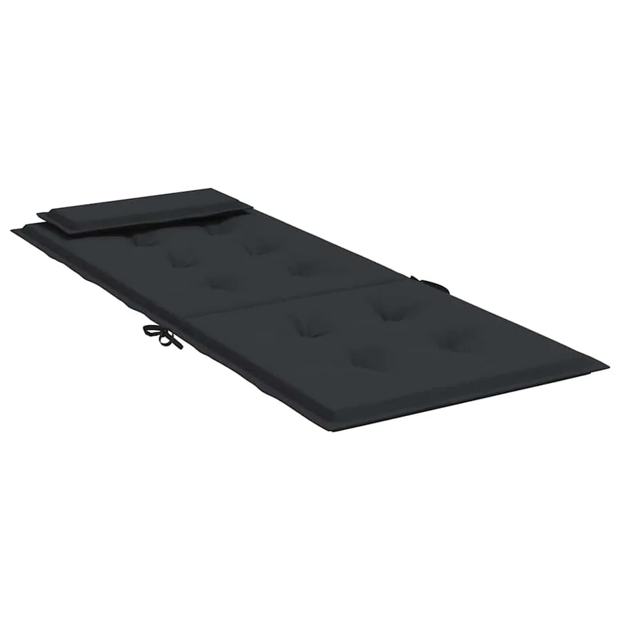 Coussins de chaise à dossier haut lot de 2 noir tissu oxford - 6
