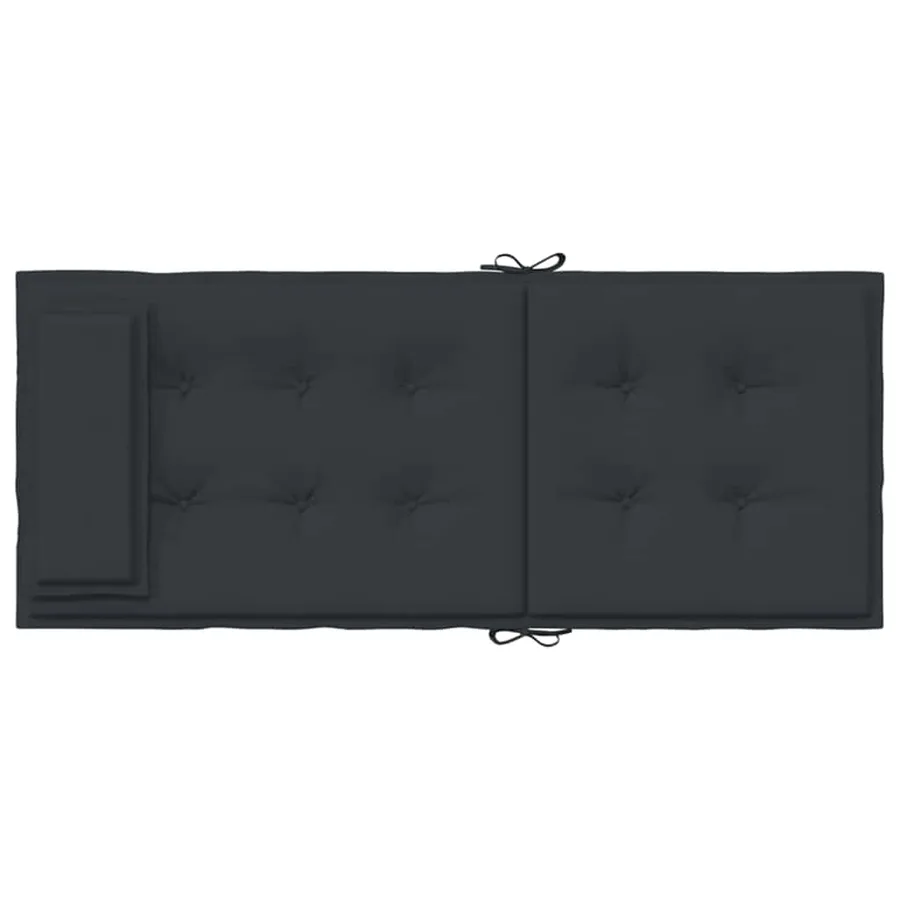 Coussins de chaise à dossier haut lot de 2 noir tissu oxford - 7