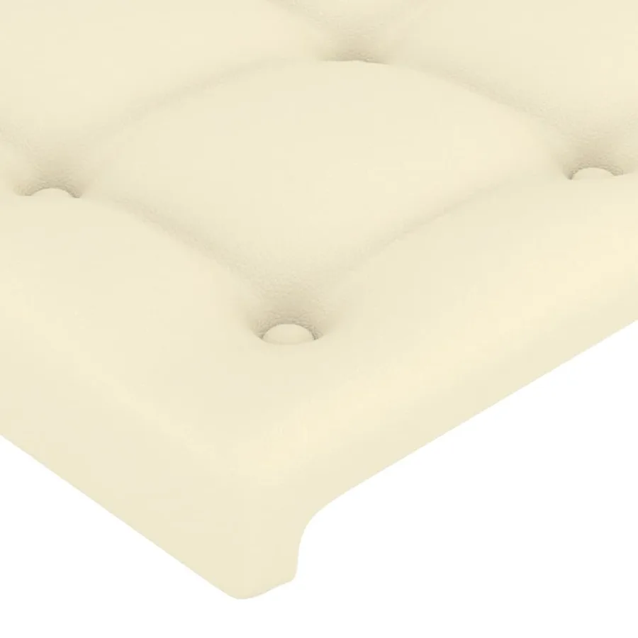 Cadre de lit sans matelas crème 90x190 cm similicuir - 10