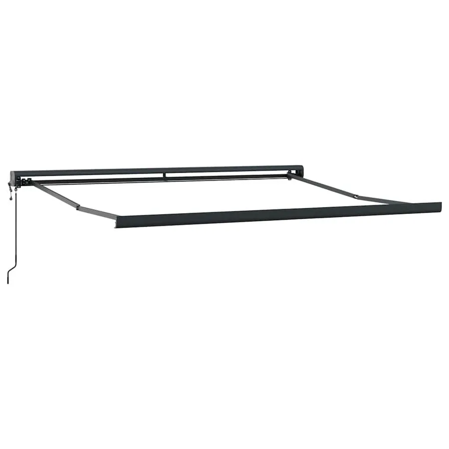 Auvent rétractable jaune et blanc 3,5x2,5 m tissu et aluminium - 7