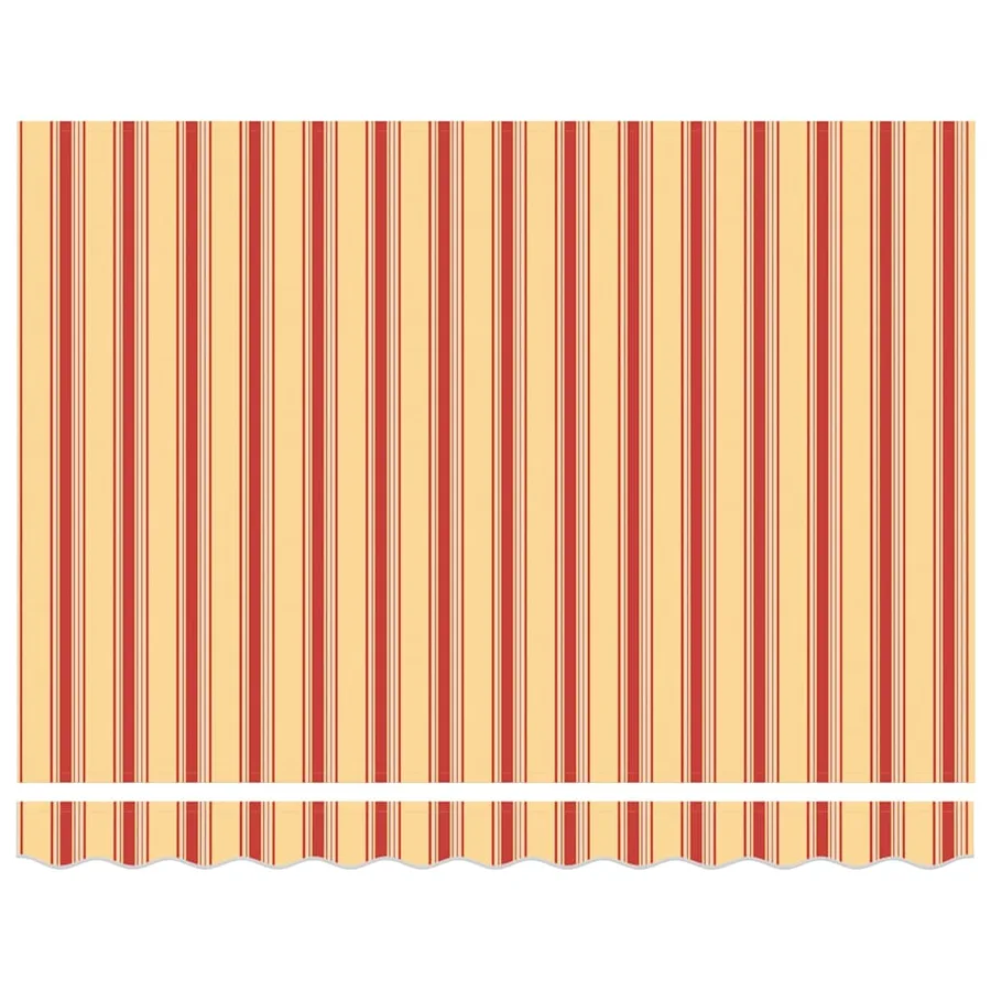 Auvent rétractable jaune et blanc 3,5x2,5 m tissu et aluminium - 9