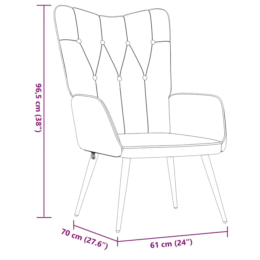 Chaise de relaxation Gris foncé Tissu - 8