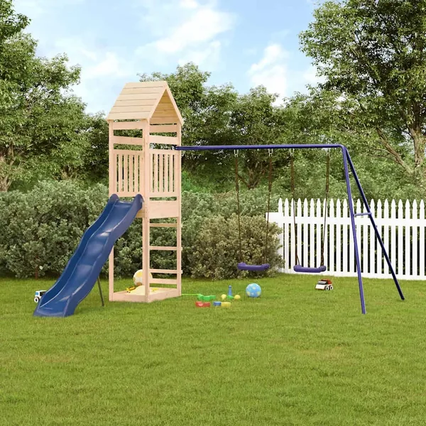 Aire de jeux d'extérieur bois de pin massif
