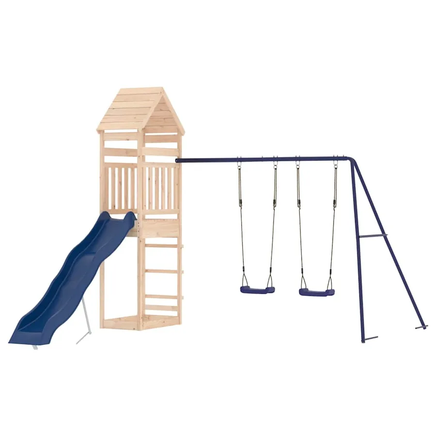 Aire de jeux d'extérieur bois de pin massif - 5