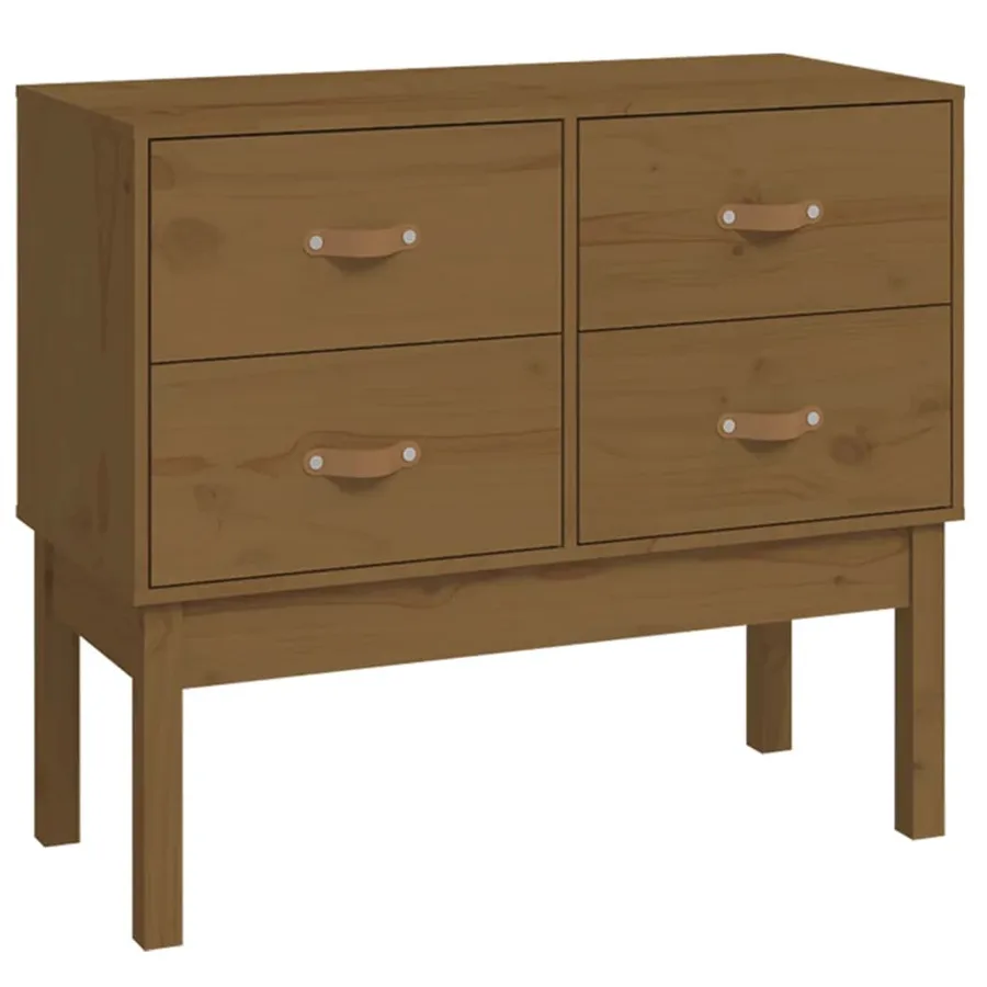 Armoire console Marron miel 90x40x78 cm Bois de pin solide - 2