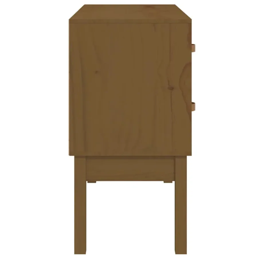 Armoire console Marron miel 90x40x78 cm Bois de pin solide - 5
