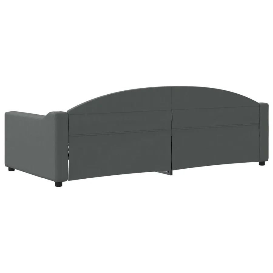 Lit de repos sans matelas gris foncé 90x200 cm tissu - 5