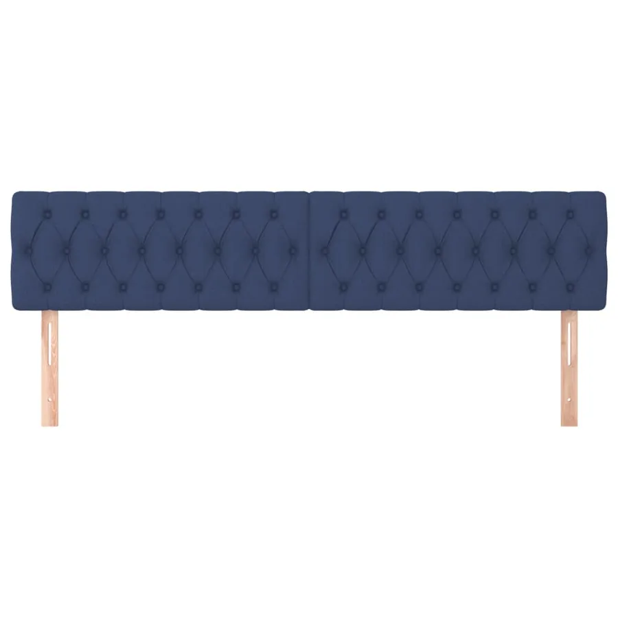 Têtes de lit Bleu 200x7x78/88 cm Tissu - 3