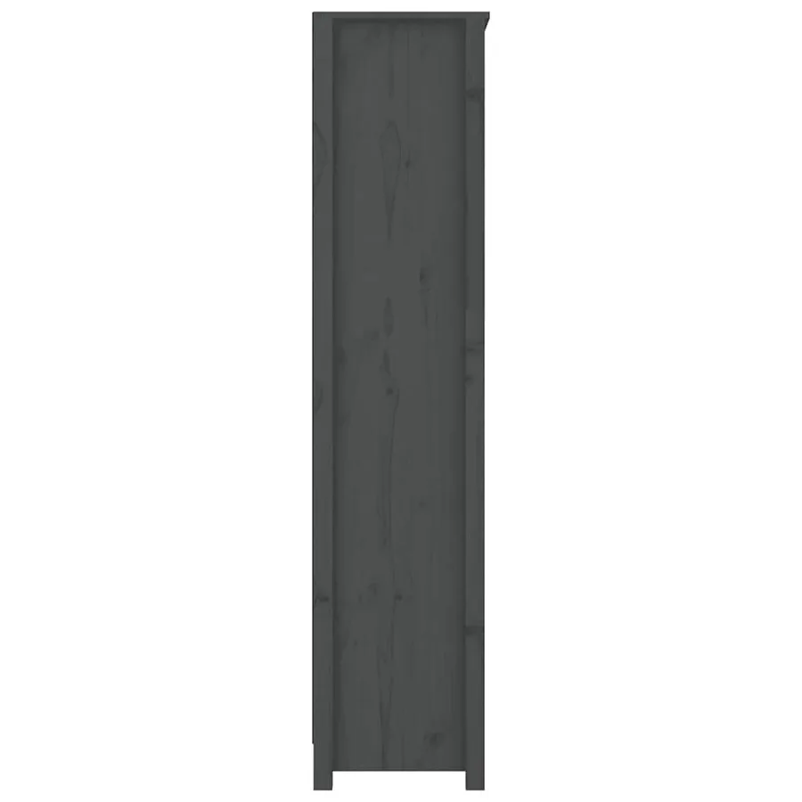Bibliothèque Gris 80x35x154 cm Bois de pin massif - 6