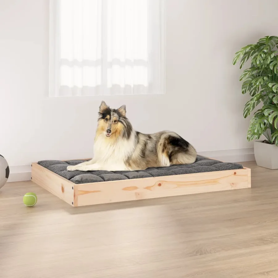 Lit pour chien 91,5x64x9 cm Bois de pin solide
