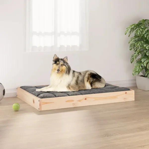 Lit pour chien 91,5x64x9 cm Bois de pin solide