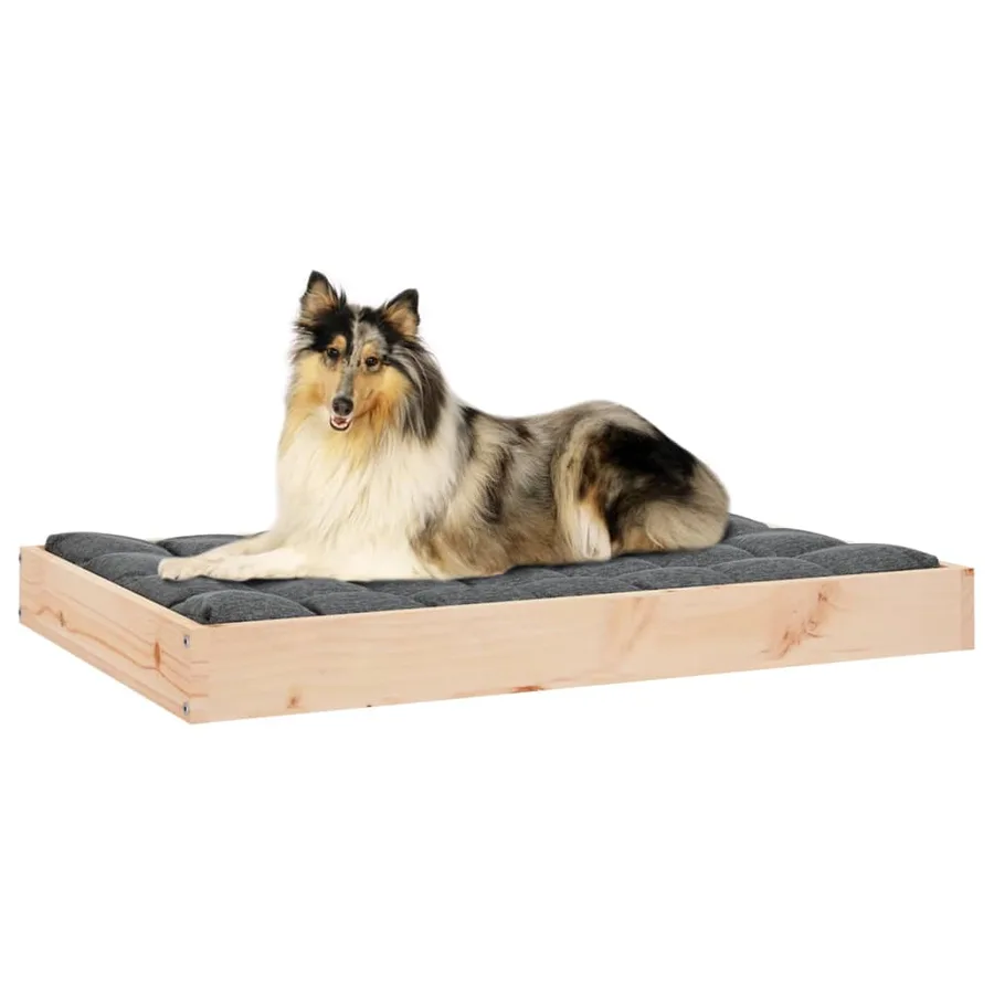Lit pour chien 91,5x64x9 cm Bois de pin solide - 6