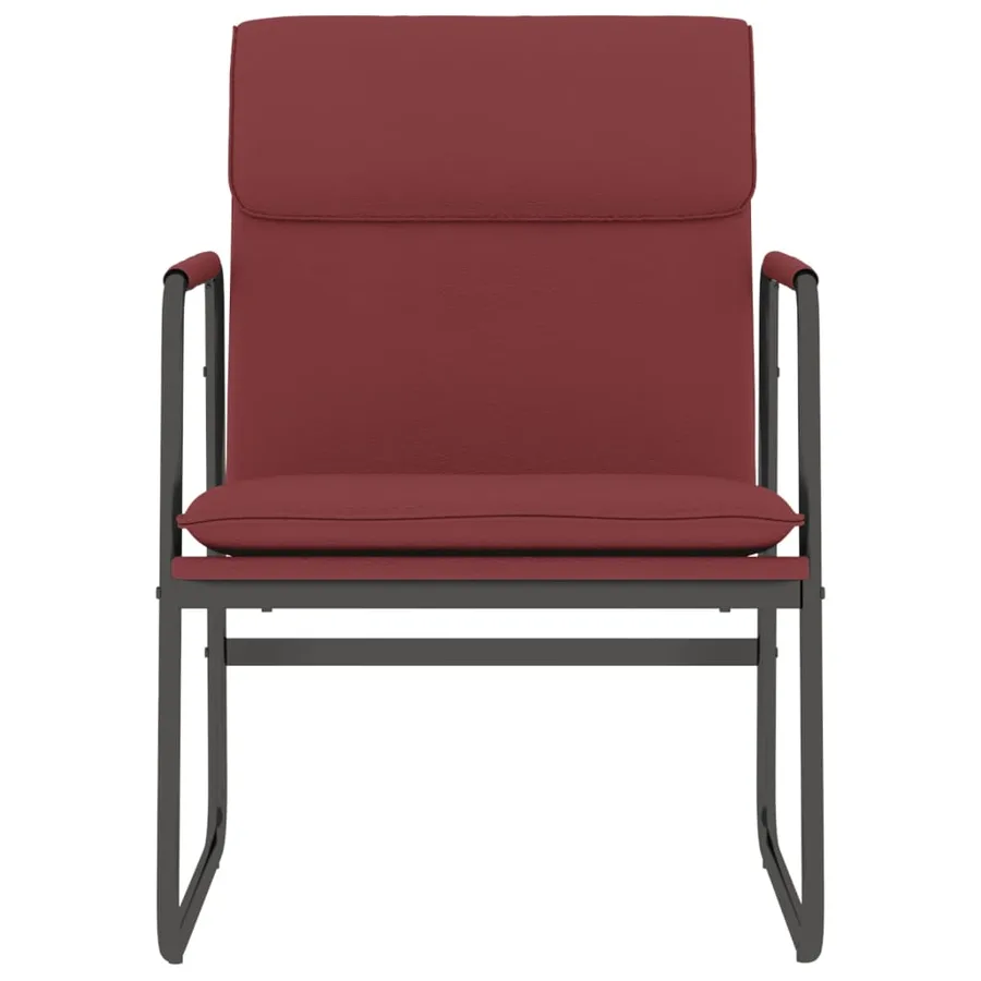 Chaise longue Rouge bordeaux 55x64x80 cm Similicuir - 3