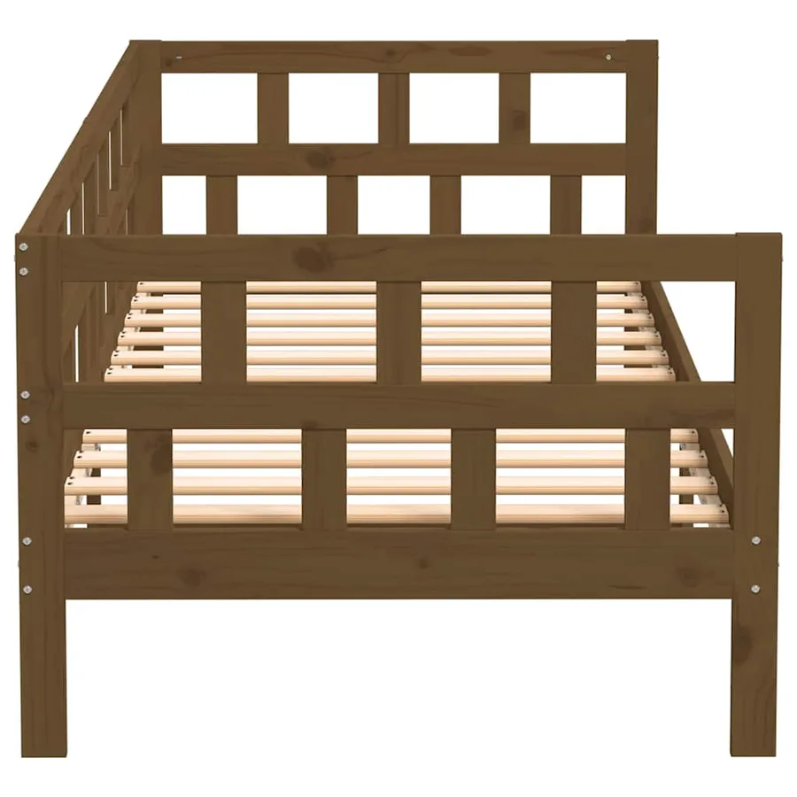 Lit de jour sans matelas marron miel bois pin massif 80x200 cm - 6