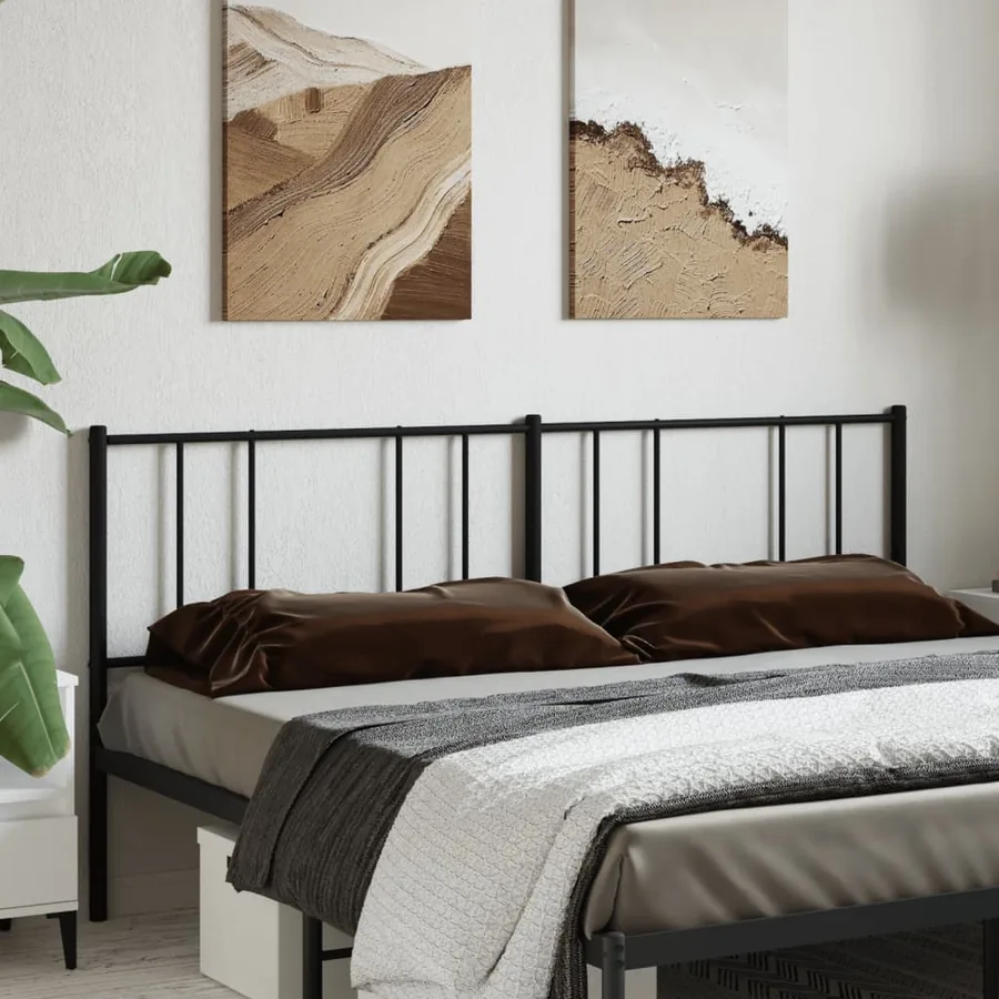 Tête de lit de remplacement métal noir 200 cm