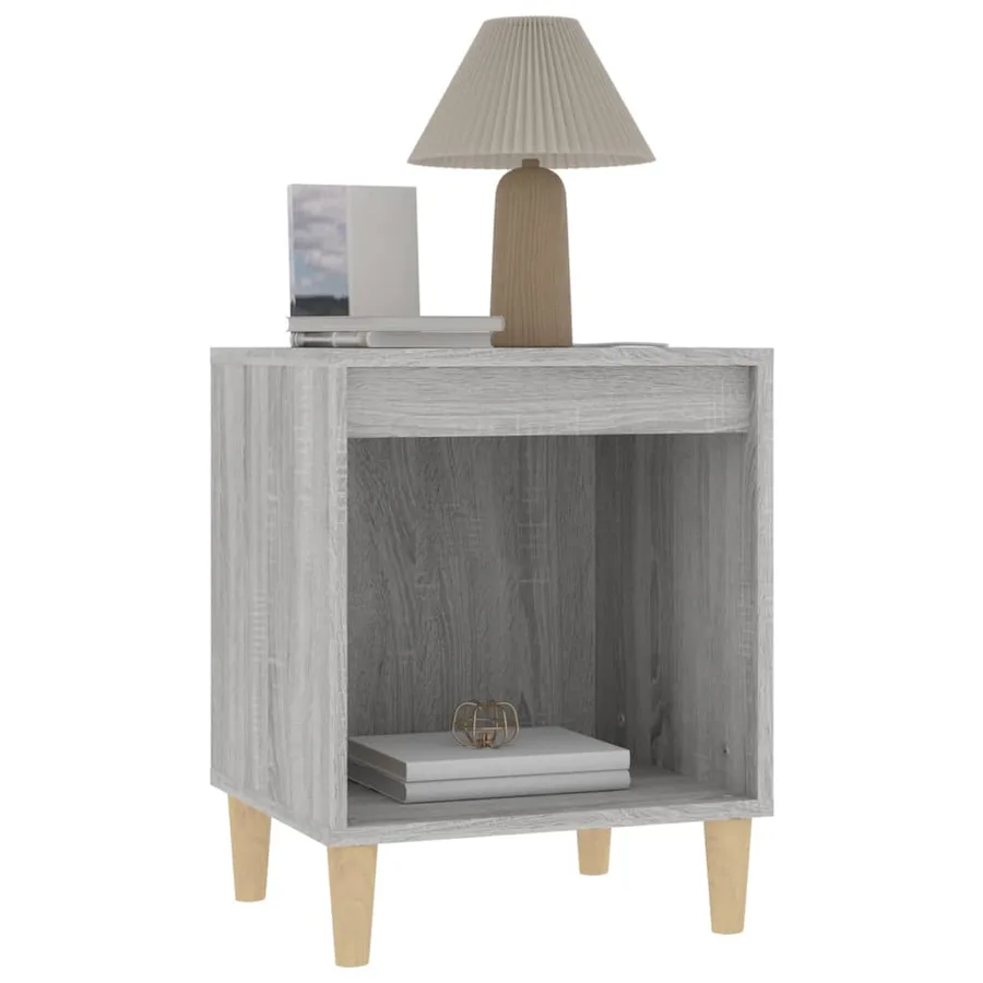 Tables de chevet 2 pcs Sonoma gris 40x35x50 cm - 4