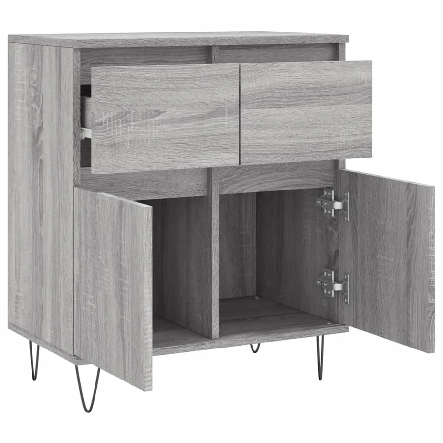Buffet Sonoma gris 60x35x70 cm Bois d'ingénierie - 6