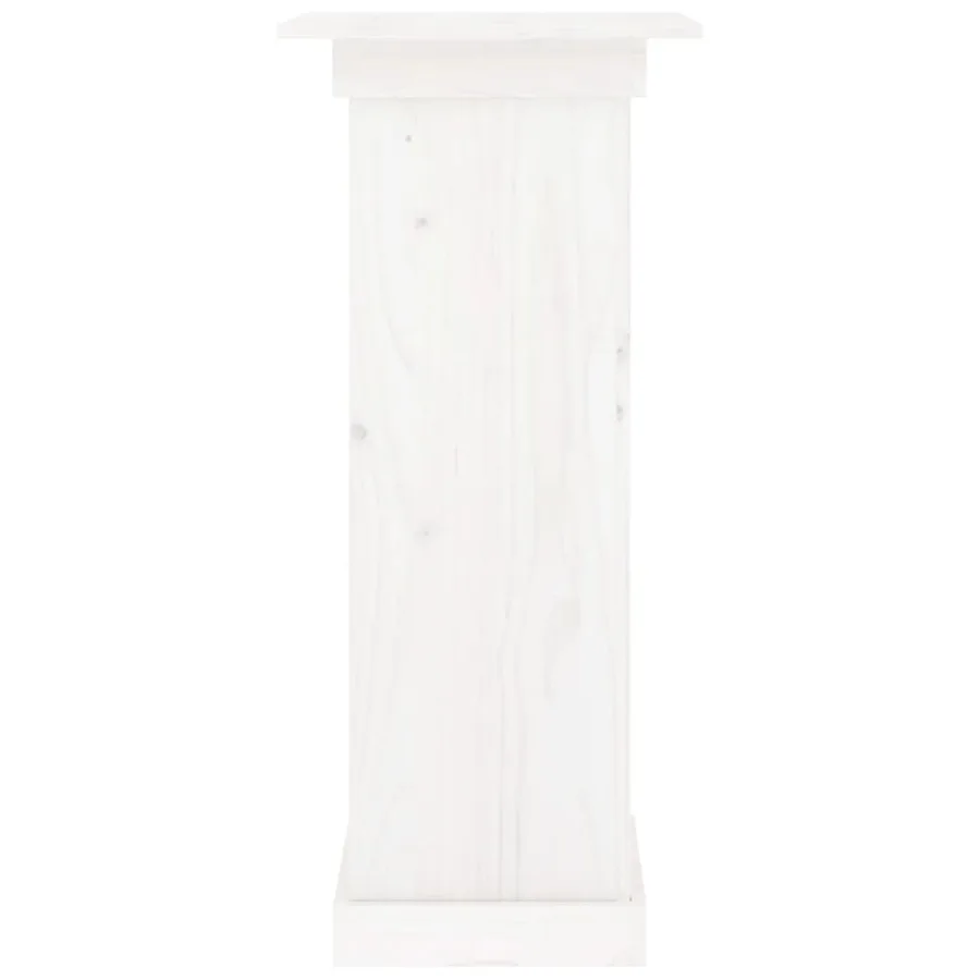 Support à fleurs Blanc 40x40x90 cm Bois de pin solide - 6