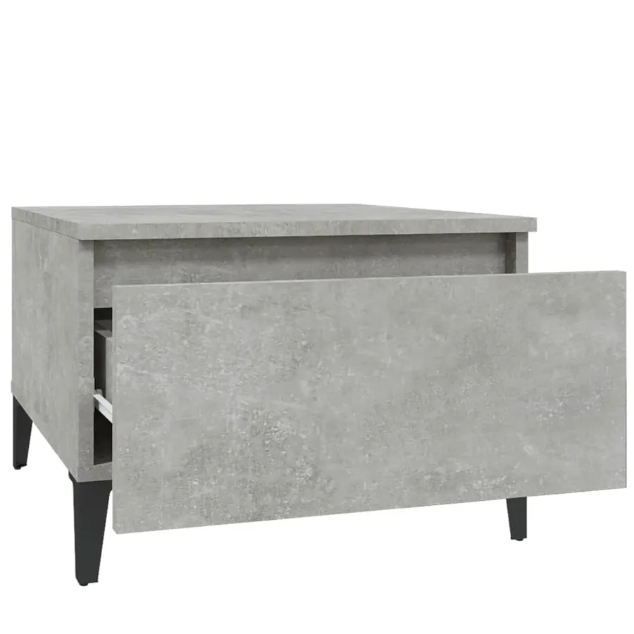 Tables d'appoint 2 pcs Gris béton 50x46x35 cm Bois d'ingénierie - 8