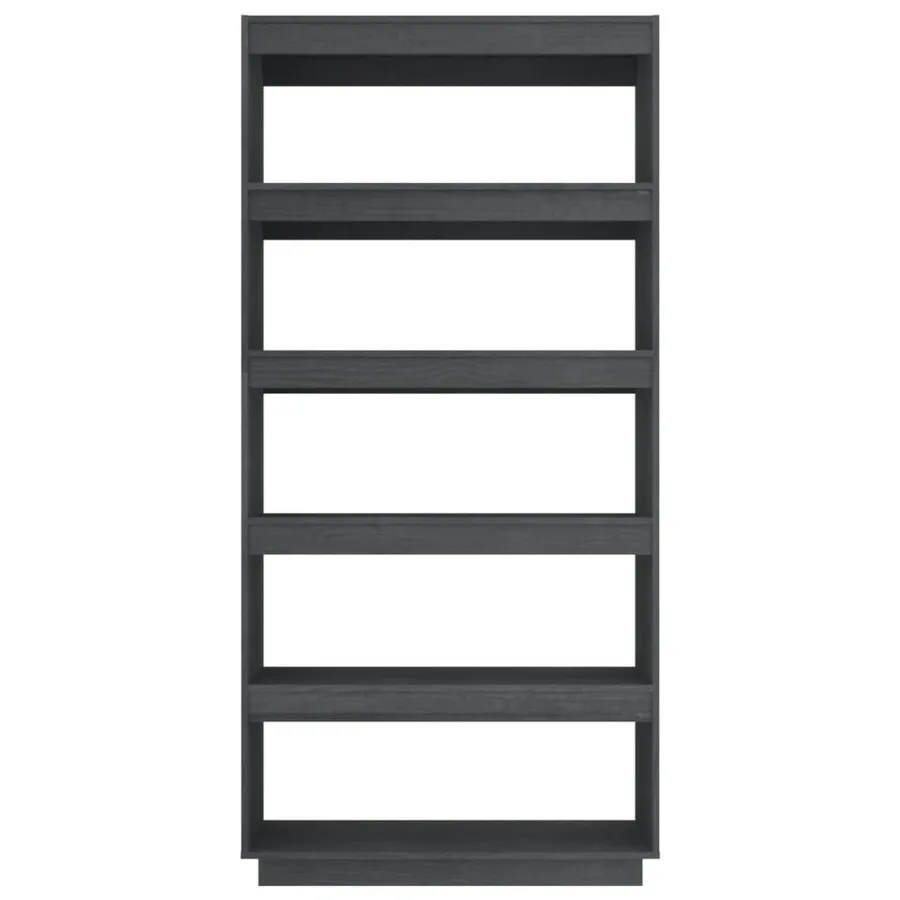 Bibliothèque/Séparateur de pièce Gris 80x35x167 cm Pin massif - 5