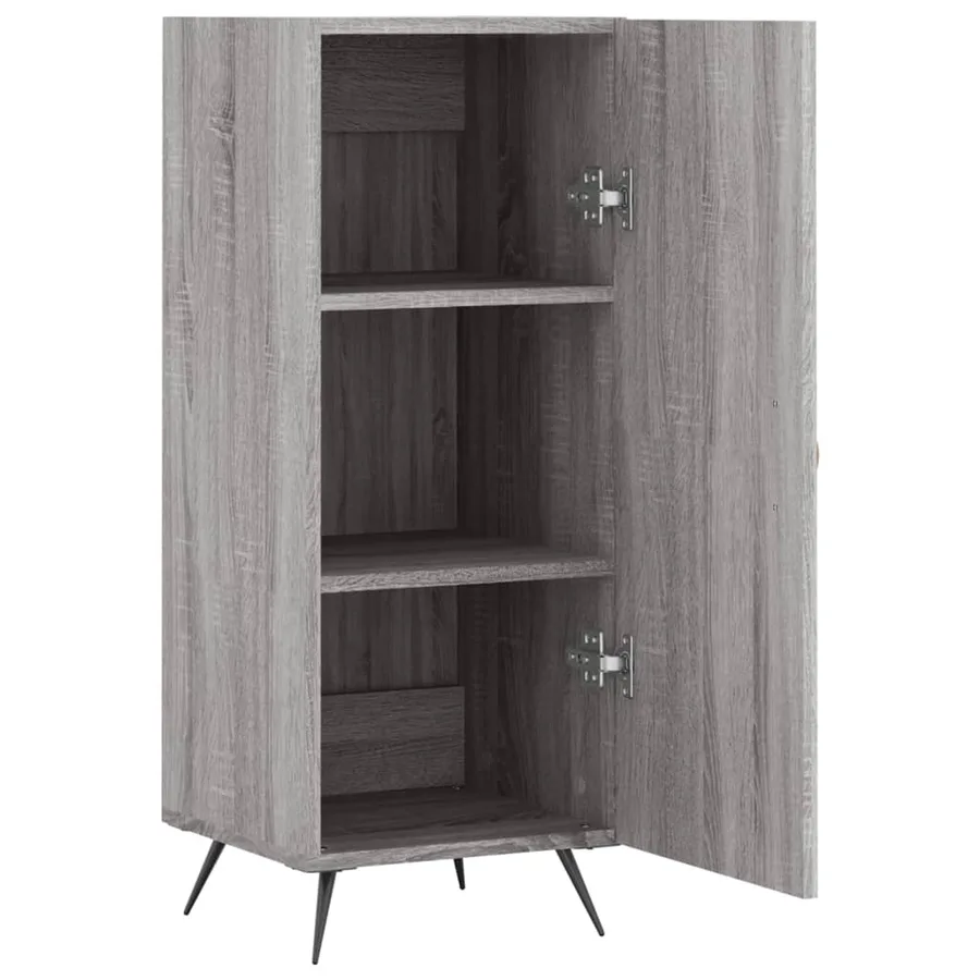 Buffet Sonoma gris 34,5x34x90 cm Bois d'ingénierie - 5