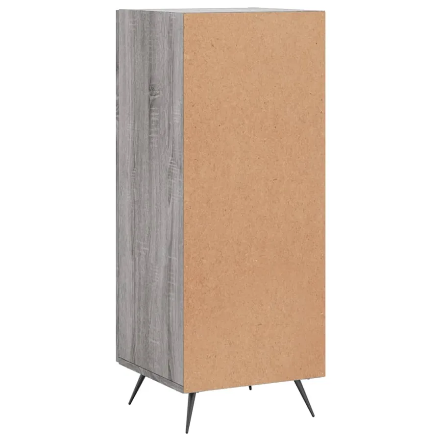Buffet Sonoma gris 34,5x34x90 cm Bois d'ingénierie - 8