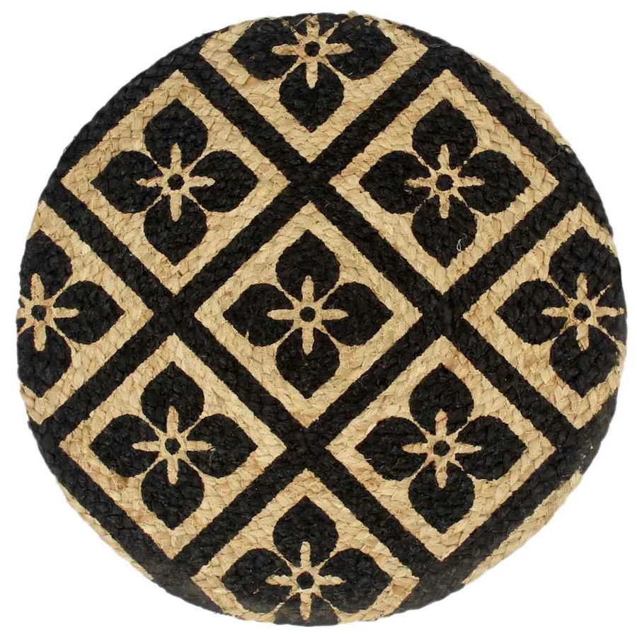 Napperons 6 pcs Noir 38 cm Rond Jute - 2