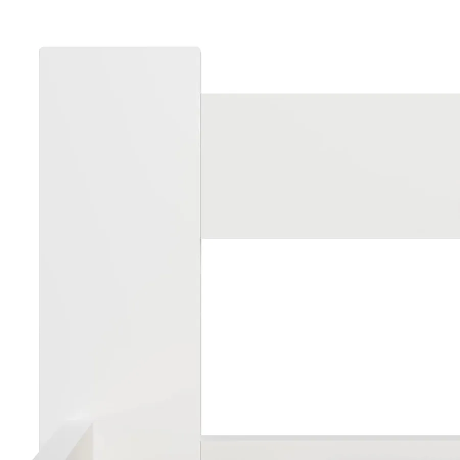 Cadre de lit sans matelas blanc bois de pin massif 120x200 cm - 5