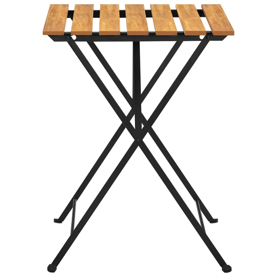 Mobilier de bistro pliable 3 pcs Bois d'acacia solide - 11