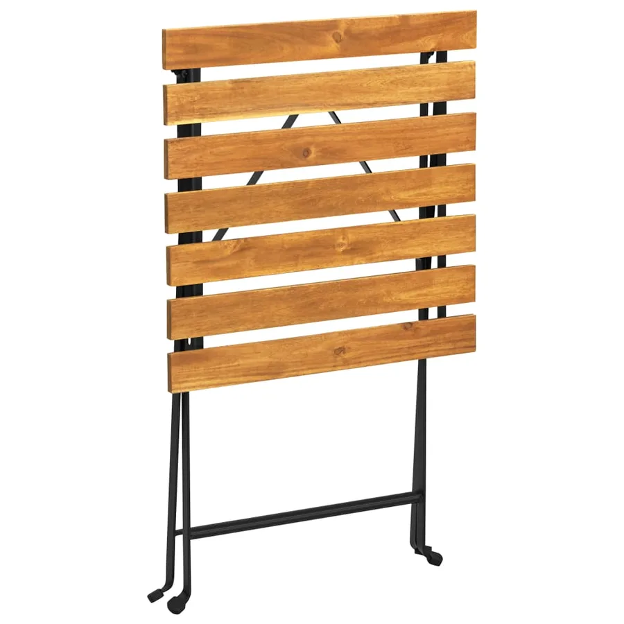 Mobilier de bistro pliable 3 pcs Bois d'acacia solide - 12