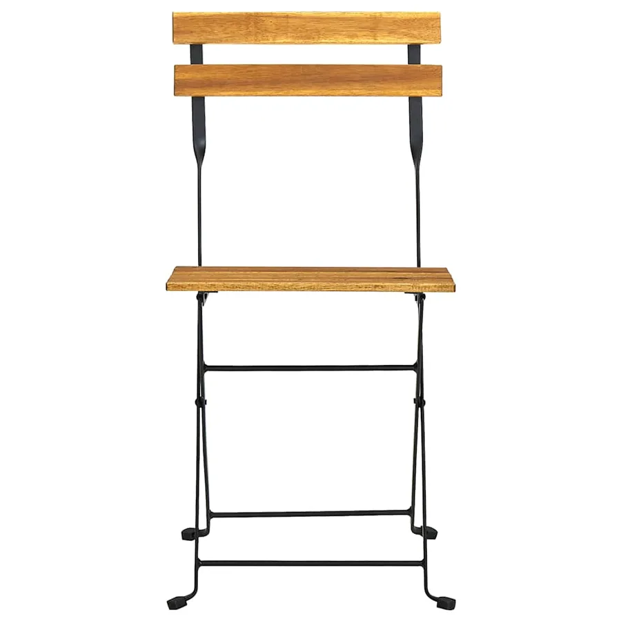 Mobilier de bistro pliable 3 pcs Bois d'acacia solide - 4