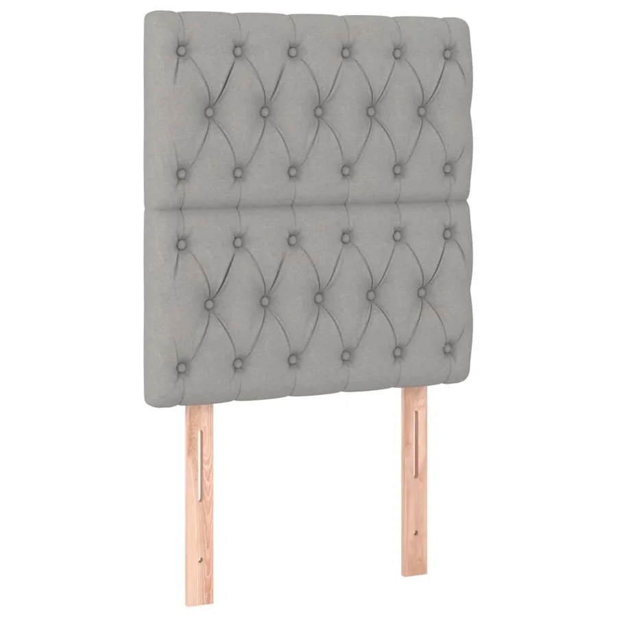Sommier à lattes de lit et matelas et LED Gris clair 80x200cm - 7