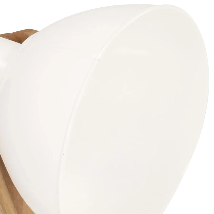 Lampadaires 3 pcs Blanc E27 Bois de manguier massif - 8