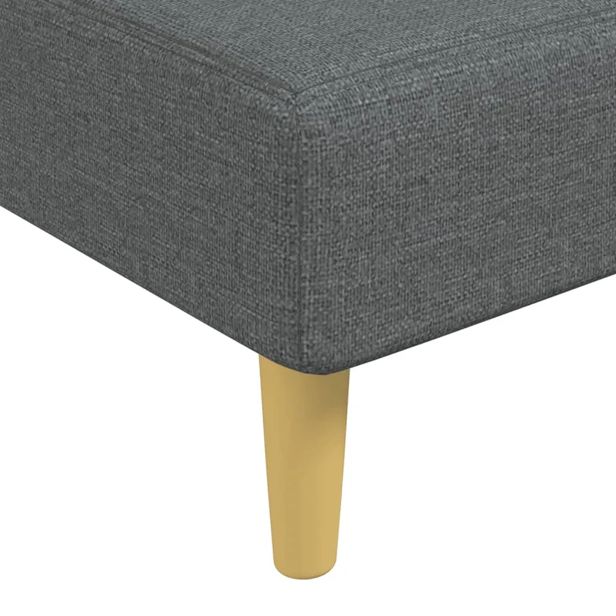 Canapé-lit en forme de L gris foncé 279x140x70 cm tissu - 9