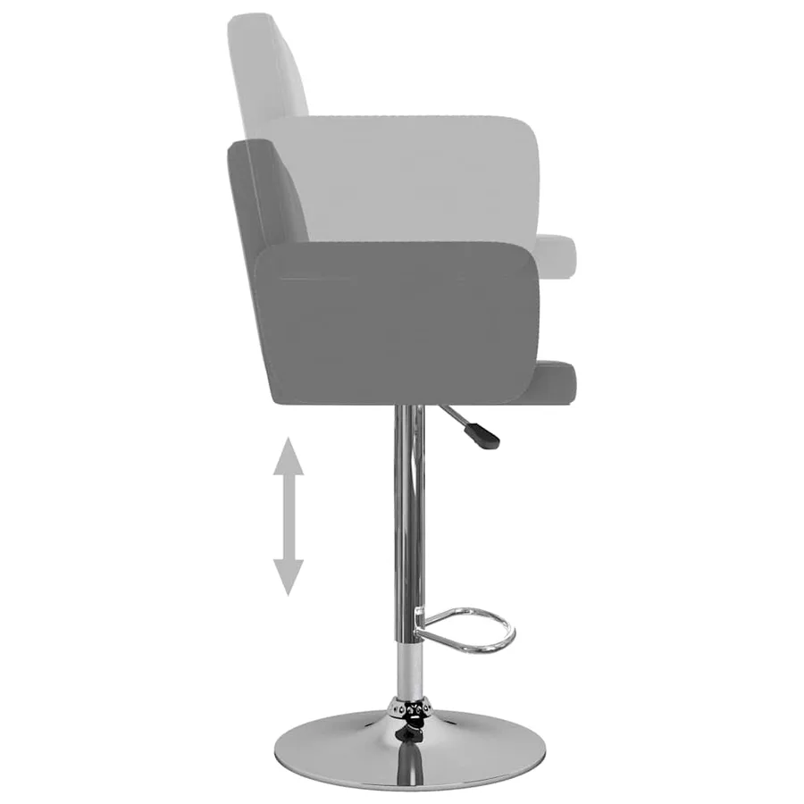 Tabourets de bar lot de 2 gris similicuir - 5