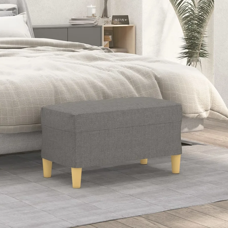 Banc Gris foncé 70x35x41 cm Tissu