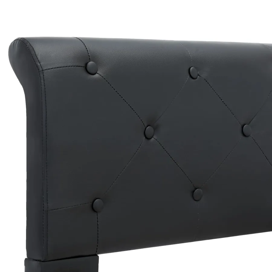 Cadre de lit Noir Similicuir 160 x 200 cm - 7