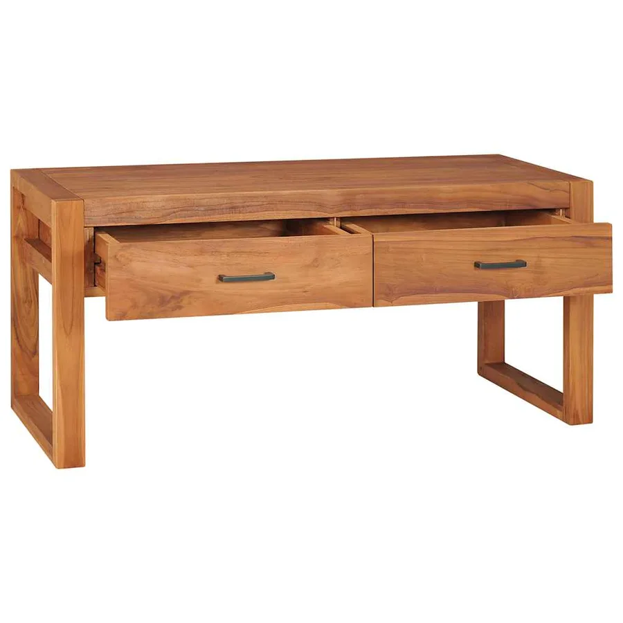 Meuble TV 100x40x45 cm Bois de teck - 6
