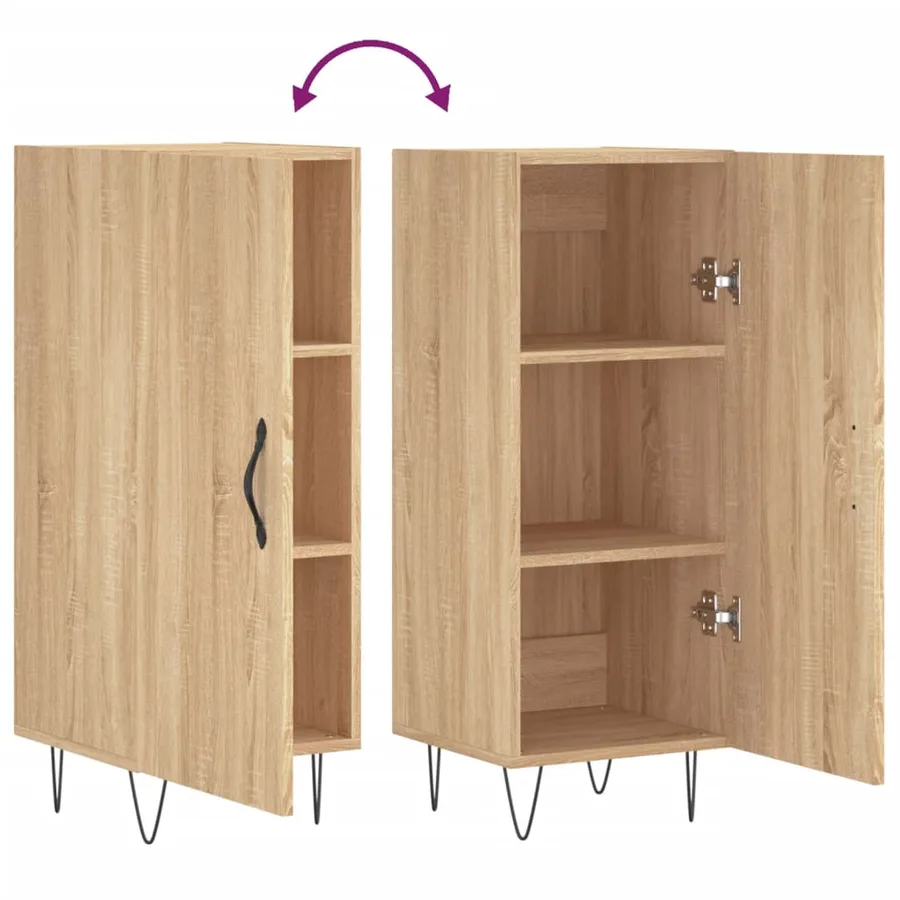 Buffet Chêne sonoma 34,5x34x90 cm Bois d'ingénierie - 9
