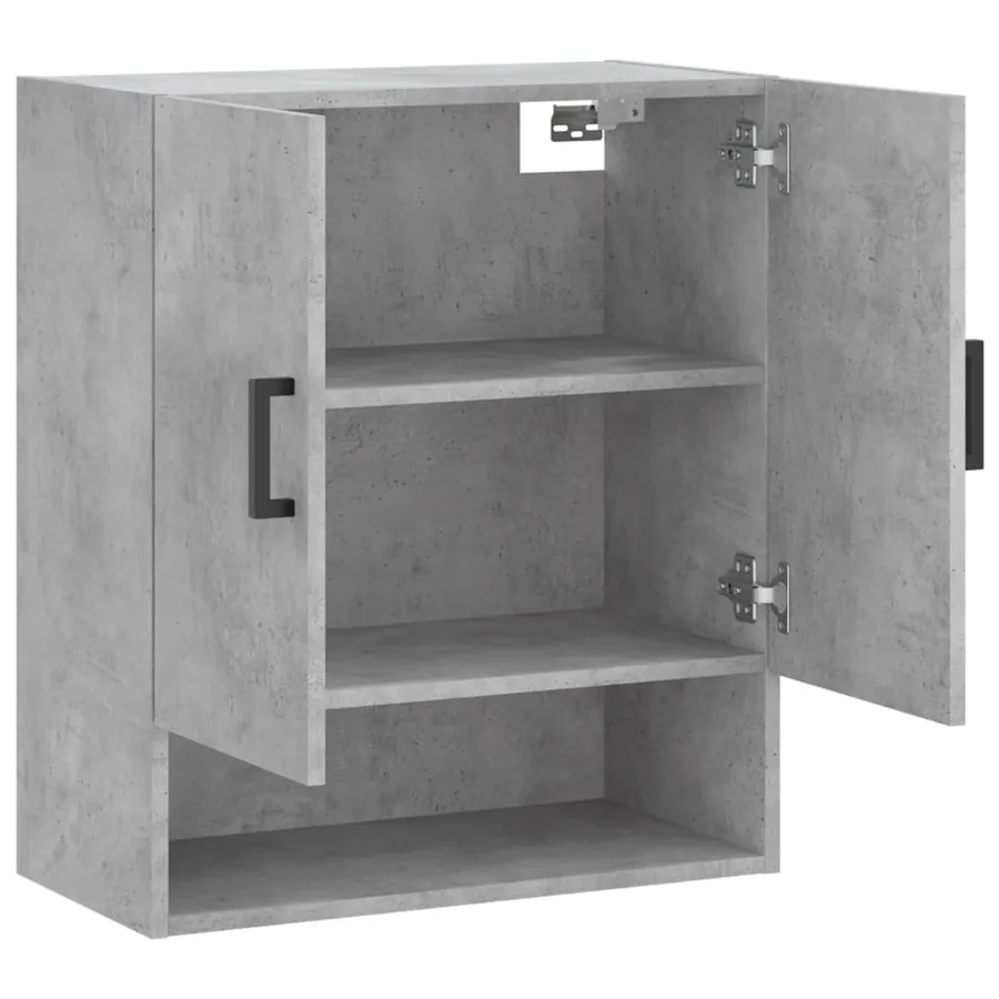 Armoire murale gris béton 60x31x70 cm bois d'ingénierie - 6
