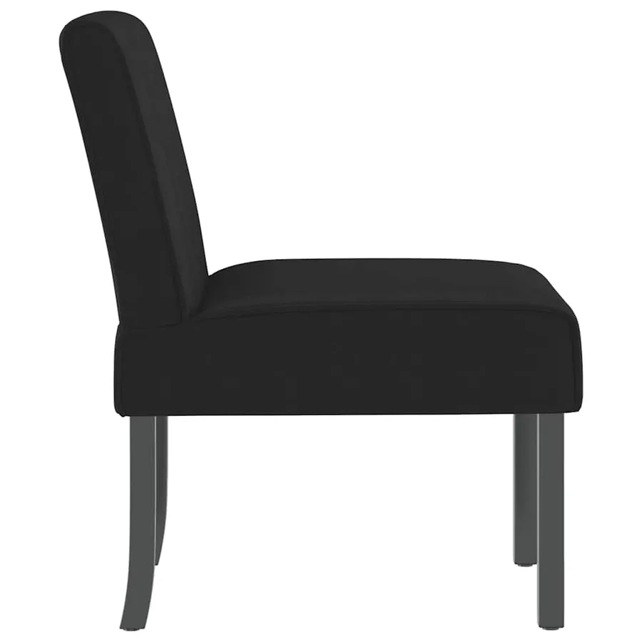 Fauteuil sans accoudoirs noir velours - 4