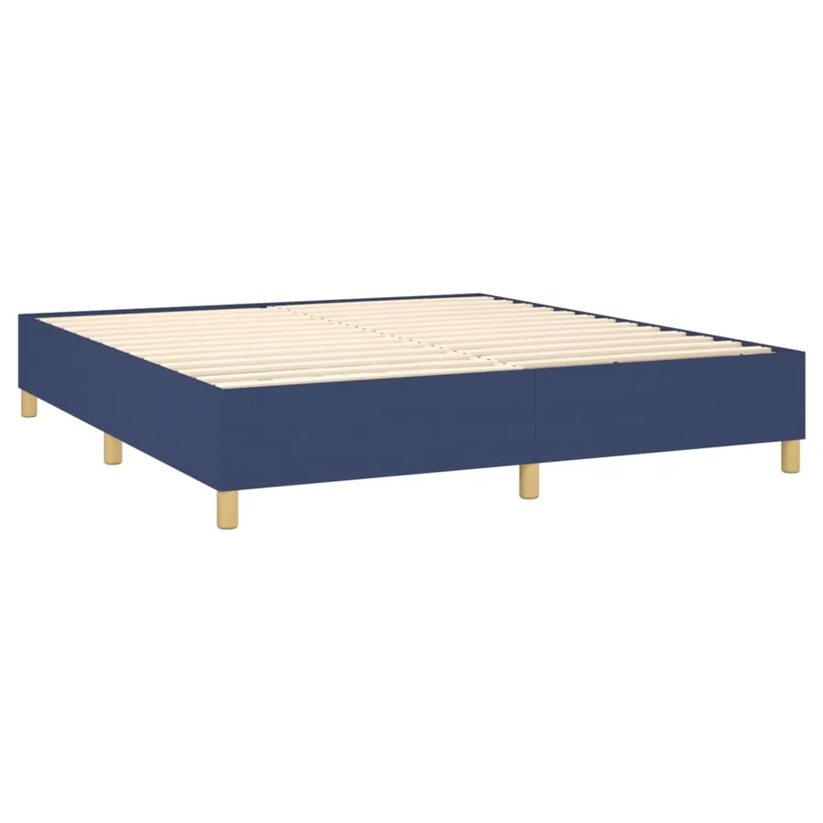 Sommier à lattes de lit avec matelas Bleu 180x200 cm Tissu - 4