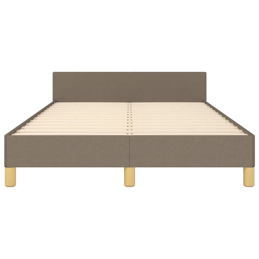Cadre de lit sans matelas taupe 120x200 cm tissu - 5