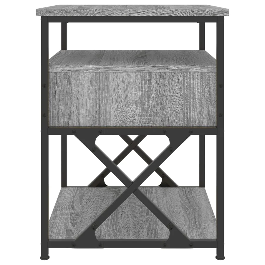Tables de chevet 2 pcs sonoma gris 40x42x55cm bois d'ingénierie - 8