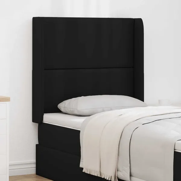 Oreille de tête de lit Noir 80 x 16 x 4 cm PVC