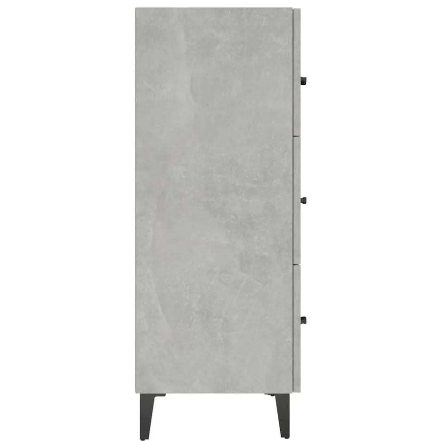Buffet gris béton 69,5x34x90 cm bois d'ingénierie - 7