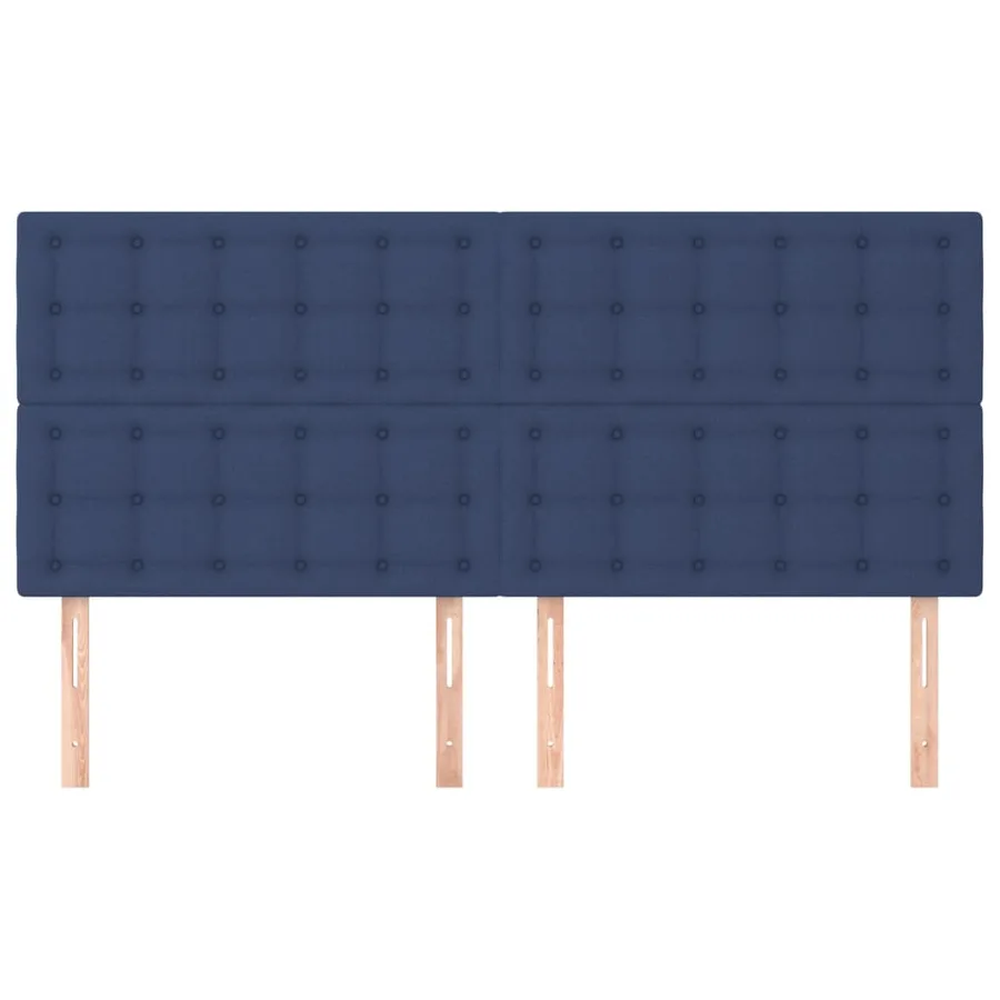 Tête de lit Bleu 180x5x118/128 cm Tissu - 3