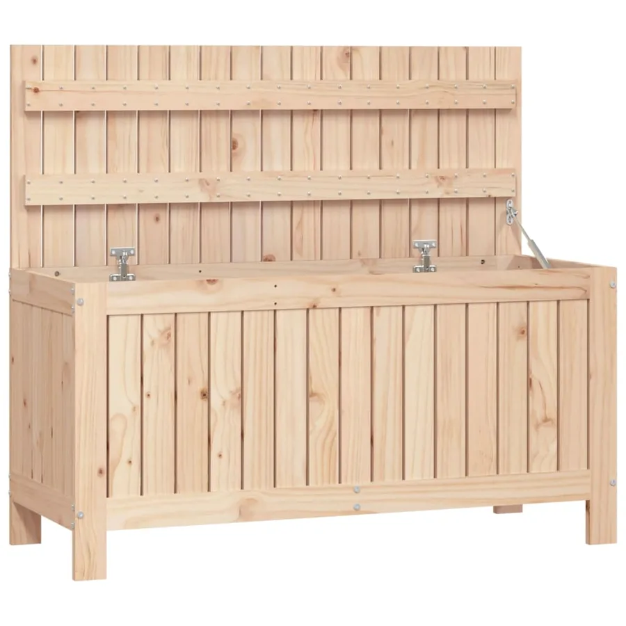 Boîte de rangement de jardin 108x42,5x54 cm Bois massif de pin - 2