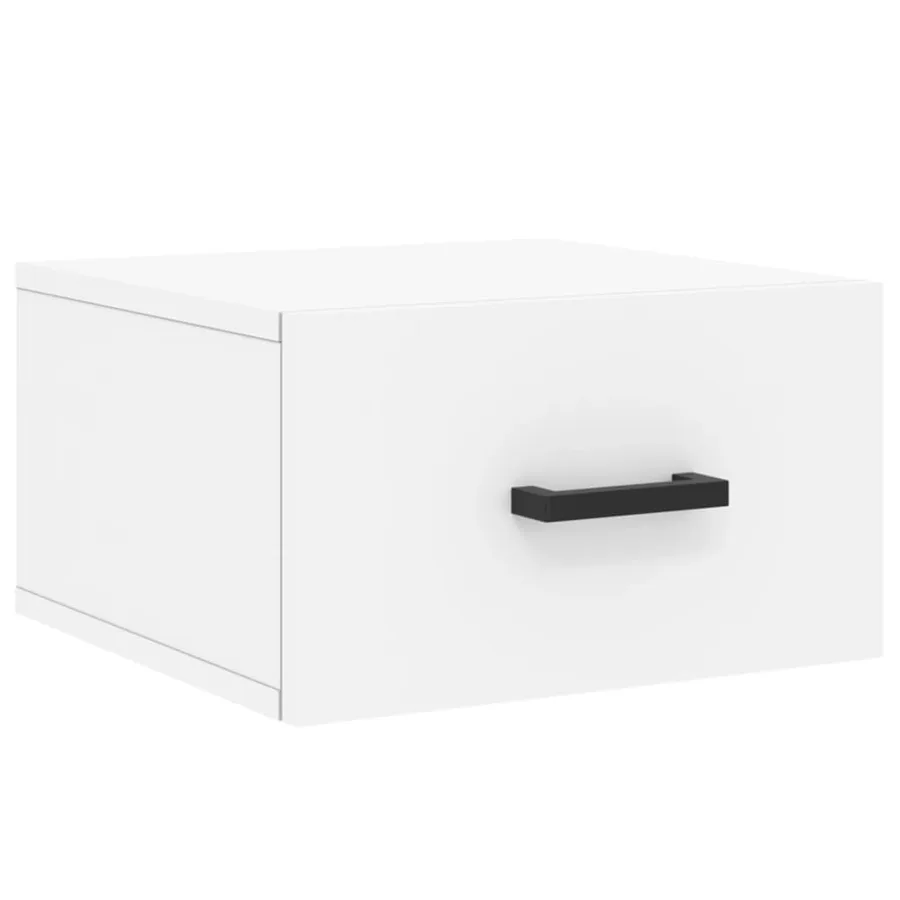 Table de chevet murale blanc 35x35x20 cm - 2