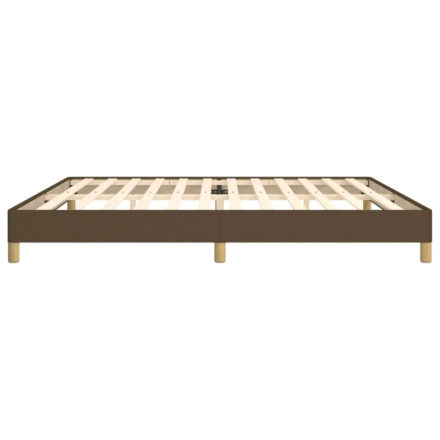 Cadre de lit sans matelas marron foncé 200x200 cm tissu - 6